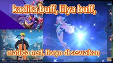 kadita buff,lylia buff,patch note mobile legends terbaru 25 april 2025