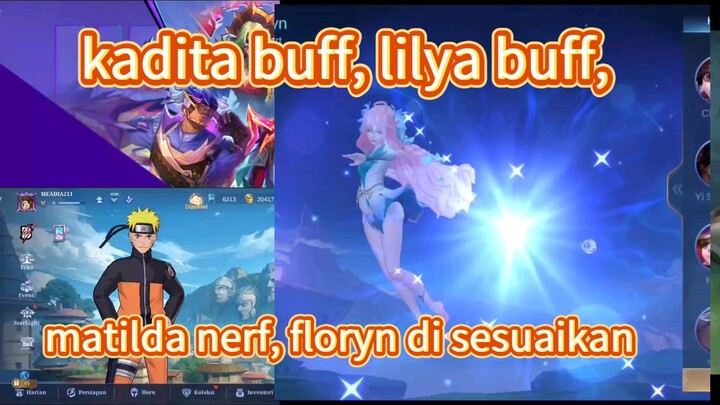 kadita buff,lylia buff,patch note mobile legends terbaru 25 april 2025