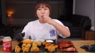 Mukbang MÓN GÀ PURINKLE VỊ MẶN VÀ NGỌT #amthuc #monngon