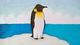Cara menggambar pinguin || Menggambar binatang kutub