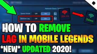 *UPDATE* HOW TO FIX LAG IN ML - MOBILE LEGENDS | 2020