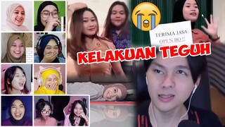 REAKSI YOUTUBER CEWEK NGAKAK NGELIAT MATA BUAYA NYA TEGUH SUWANDI