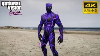 GTA 5 - Black Panther's Shockwave attack (4K)