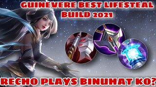 GUINEVERE ULTIMATE LIFESTEAL BUILD 2021 - RECHO PLAYS BINUHAT - CRUSH NILA AKO - MOBILE LEGENDS