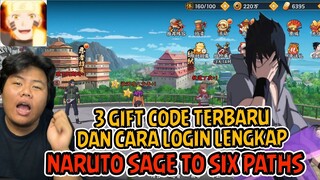 UPDATE! GAME NARUTO TERBARU 3 GIFTCODE YANG MANTAP DAN CARA LOGIN TERBARU JUGA sage to the six paths