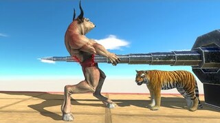 Big Piercer Protecting Tiger - Animal Revolt Battle Simulator