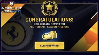 ASPHALT 9: LEGENDS - All Season Pass Missions Completed - Ferrari Season