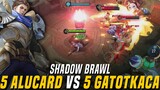 5 Alucard vs. 5 Gatotkaca!! | Shadow Brawl Mode Mobile Legends: Bang Bang