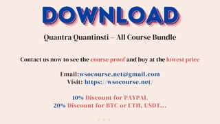 Quantra Quantinsti – All Course Bundle