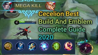 CECELION BEST BUILD AND EMBLEM COMPLETE GUIDE FOR SOLO GAMER | MOBILE LEGENDS BANGBANG