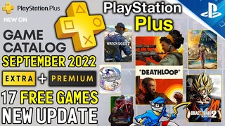 HUGE NEW PS PLUS UPDATE! 17 FREE PS+ Extra/Premium Games REVEALED (PlayStation Plus September 2022)