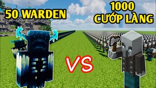 Mình Đã Chống Lại Bọn Cướp Làng | Bằng Cách Thuê Warden Bảo Vệ | TRONG MINECRAFT..!!