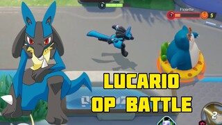 Lucario battle Gameplay Pokemon Unite