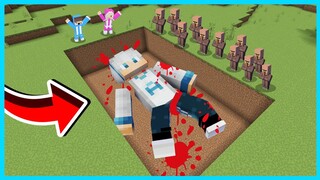 MIPAN & ZUZUZU KUBUR AKUDAV HIDUP HIDUP DI MINECRAFT SURVIVAL! AKUDAV NANGIS