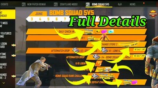 New Event Bomb Squad 5V5 Event Calendar Full Details Free Fire