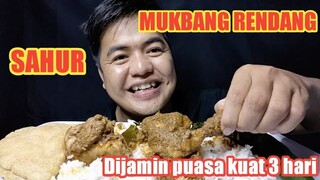 SAHUR MUKBANG RENDANG AYAM PADANG 2 PORSI DIJAMIN KUAT PUASANYA !!