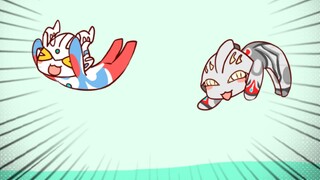 Animasi|Lukisan Tangan-Ultraman Sedang Main Trampolin