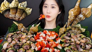 [ONHWA] Turtle hand? ! ! 🐢 (Steamed barnacles) Raw conch eating show!