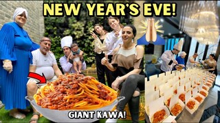 My ARAB Family Cooking GIANT SPAGHETTI For Filipinos!🇵🇭😇 (Happy New Year 2023)