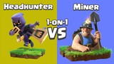 Every Level Headhunter VS Every Level Miner | Clash of Clans