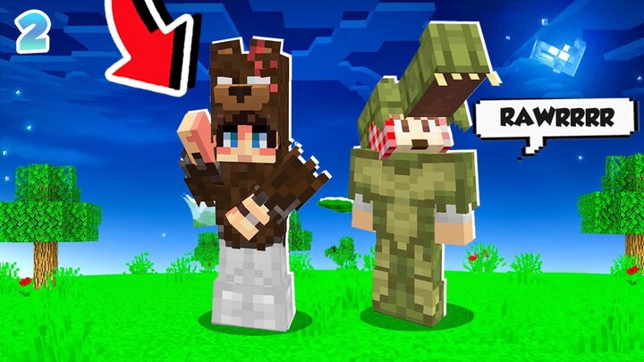 DUO KOCAK JADI SILUMAN BUAYA DAN BERUANG DI MINECRAFT!!! -SURVIVAL CEBOK 2024 #2