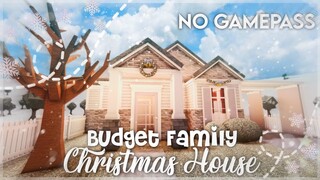 No Gamepass Budget One Story Christmas House I Speedbuild and Tour - iTapixca Builds