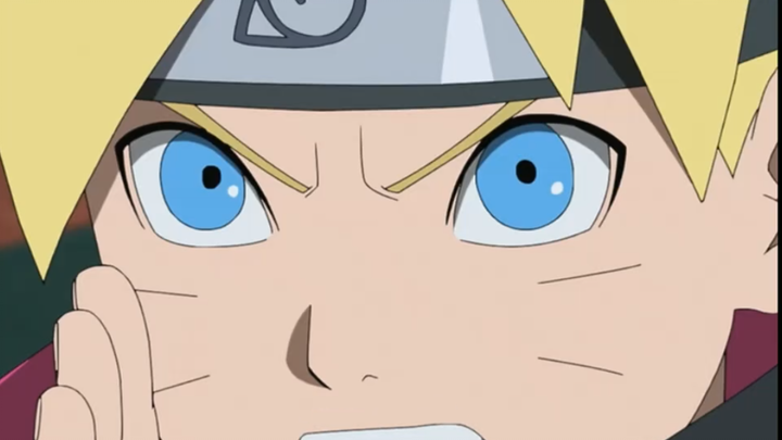 Boruto hét vào mặt Naruto để đấu tay đôi, nhưng Naruto không hề tỏ ra thương xót.