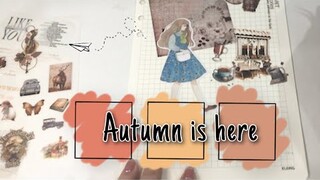 ASMR Bullet Journal with me |🍁  A chill autumn vibe 🍁