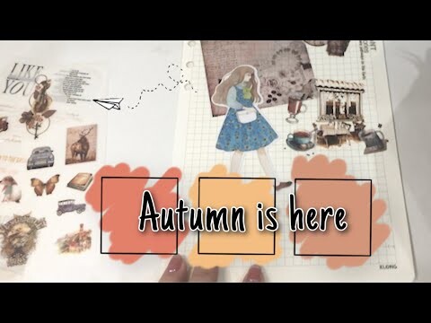 ASMR Bullet Journal with me |🍁  A chill autumn vibe 🍁