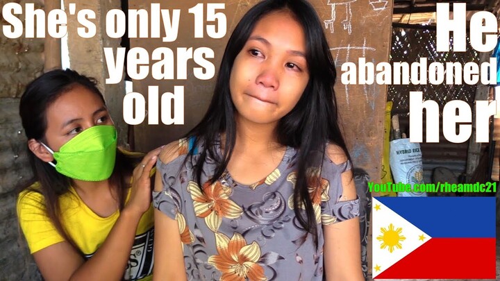 This Beautiful Teen Filipina is only 15 Years Old and He Left Her. Life and Poverty in Philippines!