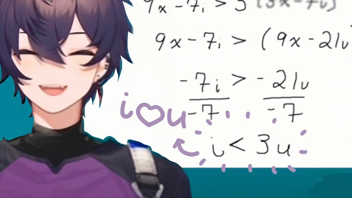 【Shoto】Doing math problems, but cheesy love words