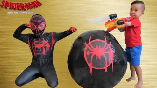BIGGEST Spider-Man Spider-Verse Surprise Egg Toy Collection Opening Fun With CKN