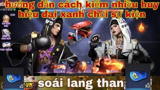 Free fire| cách kiếm nhiều huy hiệu đai xanh - huy hiệu đai huyền thoại - sự kiện bữa tiệc đối kháng