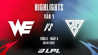 WE vs OMG | Highlights - Game 1 | Tuần 5 Ngày 5 | LPL Mùa Hè 2022