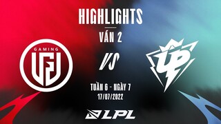 LGD vs UP | Highlights - Game 2 | Tuần 6 Ngày 7 | LPL Mùa Hè 2022