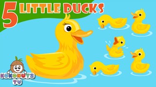 Five Little Ducks Kids Song and Nursery Rhyme KokonutzTV