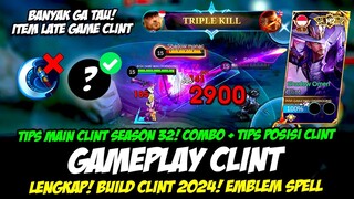 CLINT MM META 2024❗BUILD CLINT TERSAKIT 2024 + CARA MAIN CLINT TERBARU❗COMBO CLINT + GAMEPLAY CLINT