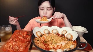 Seafood Jjamppong Ramyeon Mukbang Asmr