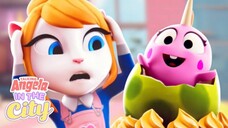Baking a Dino Cake 🦖🍰🥳 Talking Angela: In The City (Episode 4)