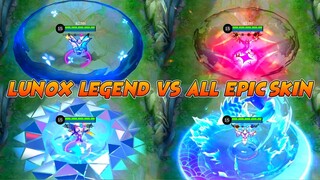 Lunox Divine Goddess Legendary Skin VS All Epic Skin Comparison