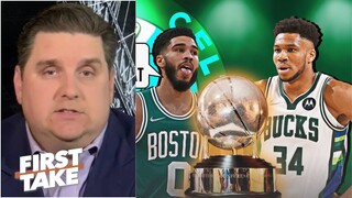 FIRST TAKE 'The Freak Greek' Giannis Triple-Double - Brian Windhorst on Bucks def Celtics 1-0 Series