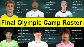 USMNT announce final Olympic Camp Roster l Paris 2024