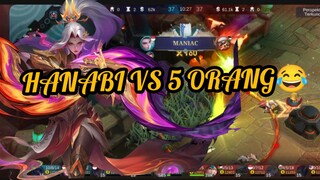 HANABI VS 5 ORANG 😂 BANTAI BANTAI