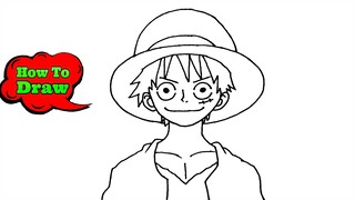 How To Draw Luffy One Piece Step By Step | Anime Drawing Tutorial Easy With Pencil