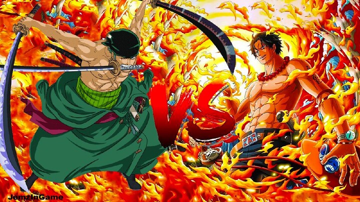 Portgas D. Ace vs Roronoa Zoro  Full Fight HD | One Piece I Jemz In Game