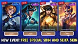 NEW EVENT! FREE SPECIAL SKIN AND SAINT SEIYA NEW SKIN! FREE SKIN (CLAIM FREE!) | MOBILE LEGENDS 2022