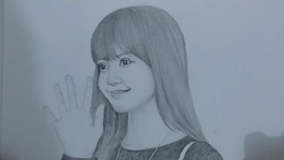 Menggambar LISA BLACKPINK Menggunakan Pensil