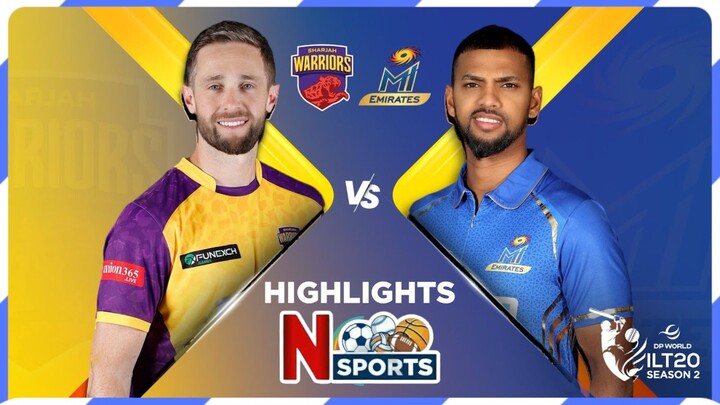 ILT20 S2 | Hindi - HIGHLIGHTS | Sharjah Warriors  V/S MI Emirates - T20 Cricket | 26th Jan