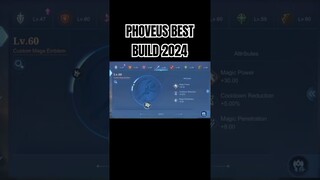 Phoveus Best Build 2024 #shorts #mlbb