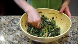 Korean Kale Salad with Soybean Paste (케일과 아마씨 무침)